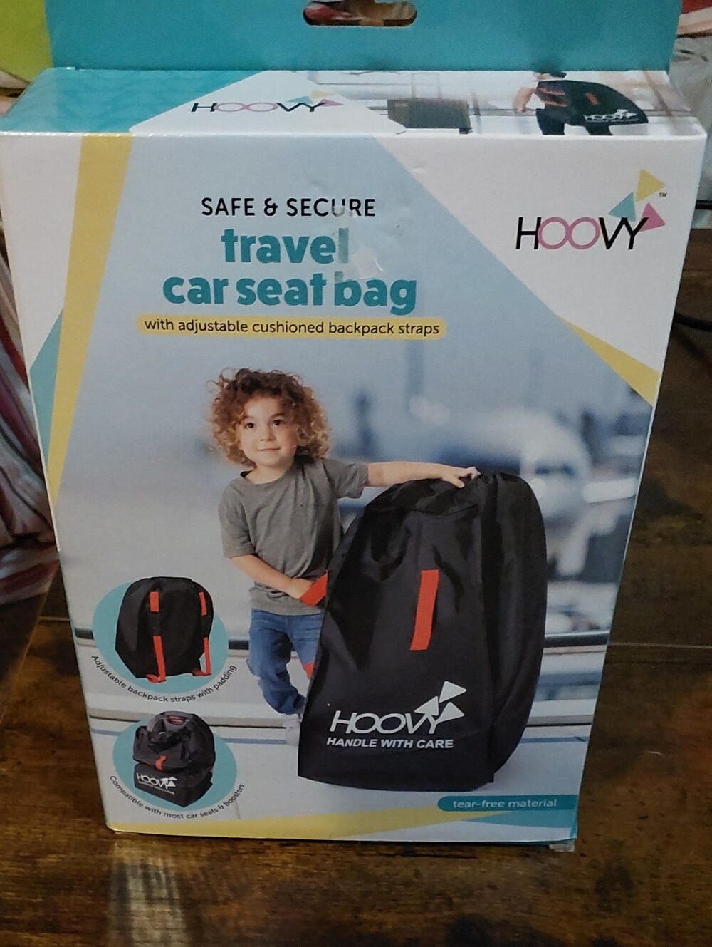 Hooey Black Travel Car Seat Bag with Red Accents Universal Fit/